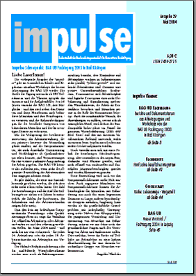 Titelbild der Zeitschrift: impulse - Fachzeitschrift der Bundesgemeinschaft für Unterstützte Beschäftigte
