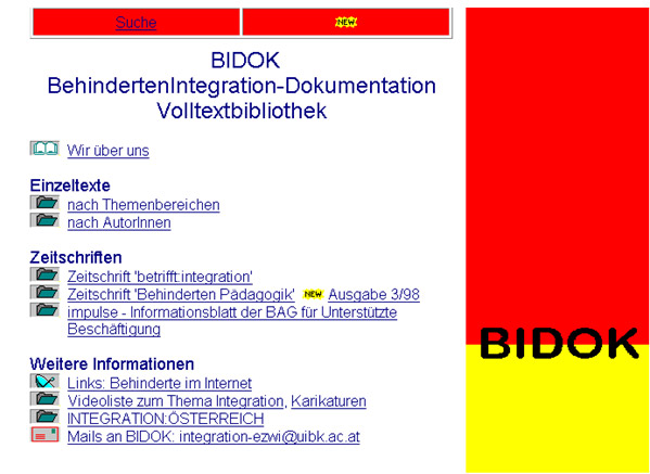 bidok homepage bis 1999
