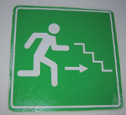 Symbolschild "Treppe rechts abwärts"