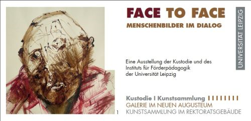 Plakat der Wanderausstellung "Face to
                  Face" an der Universität Leipzig.