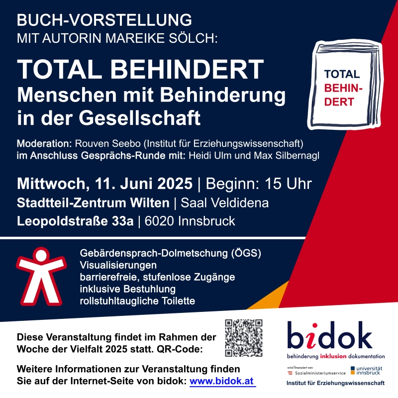 Veranstaltungs-Plakat von "TOTAL BEHINDERT" Veranstaltungs-Plakat von "TOTAL BEHINDERT". Alle wichtigen Informationen im Text zuvor.