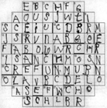 Bild eines ausgefüllten Kreuzworträtsels